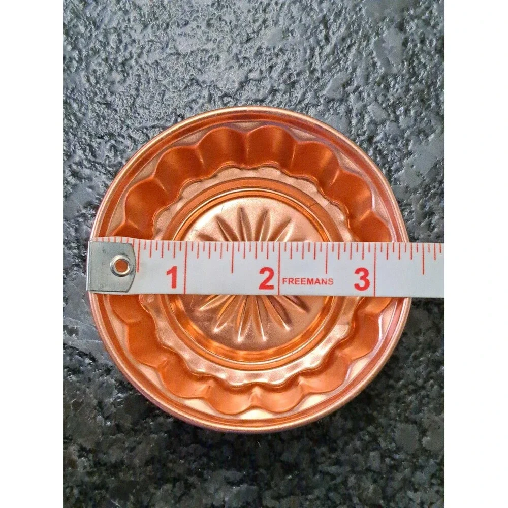 Vintage Jello Mold (2 Sets of 4) Copper Color Aluminum Cake Tart Molds